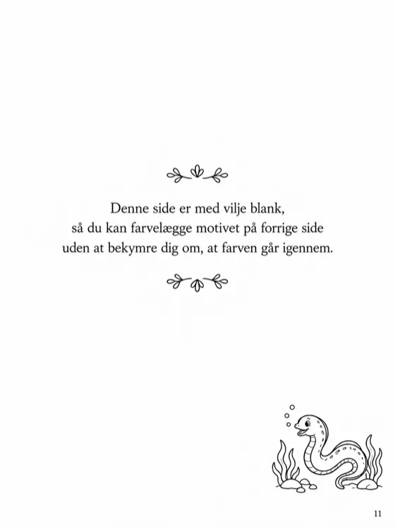 Den blanke bagside bag motiv 3, med en lille tegnet figur i hjørnet