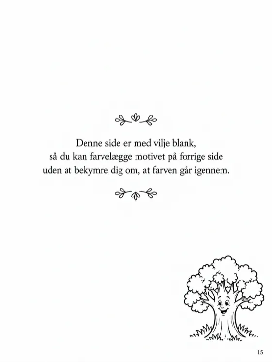 Den blanke bagside bag motiv 4, med en lille tegnet figur i hjørnet